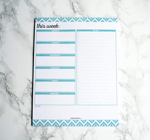 JULIANNE & CO Daily To-Do Undated Tear-Away Planner Notepads - Premium  Personal Organizer for Home, Office, Work, School - 50 Pages for Daily  Tasks